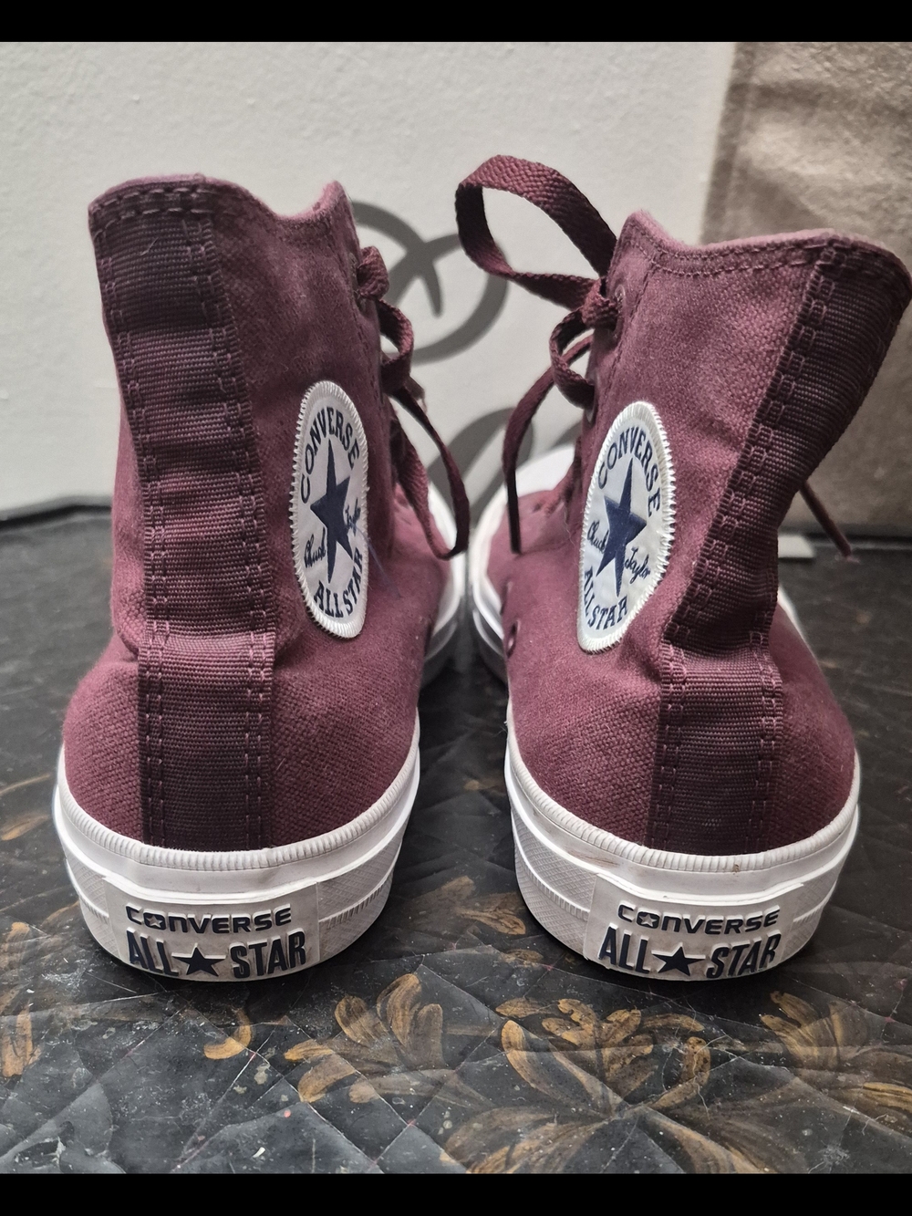 Converse Chuck Taylor All Star High Top Sneakers - Burgundy - Picture 6 of 10